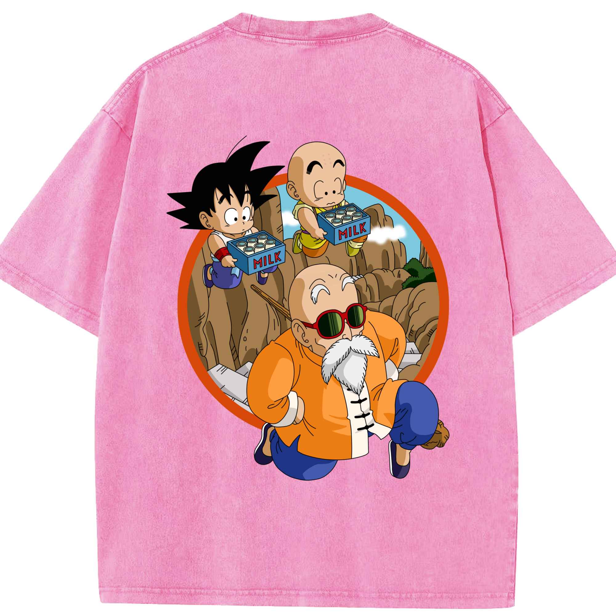 （画像用） ドラゴンボール 亀仙人（かめせんにん） DRAGON BALL Master Roshi Kame Sennin 綿100% ヴィンテージ風 半袖Tシャツ（背面プリント）
